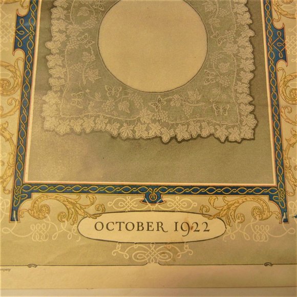 RARE Antique ORIGINAL 1922 CREAM OF WHEAT AD by ED P. BREWER Ornate Wooden Frame - Picture 7 of 7